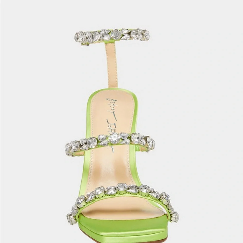 Betsy Johnson Rhinestone Glam SB-Perry Green Heels NEW In Box (Multiple Sizes) - Picture 4 of 16